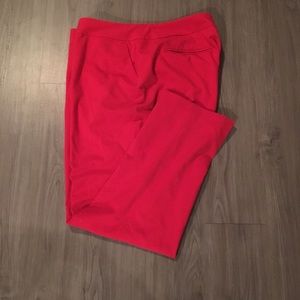 Lane Bryant red straight leg pant.